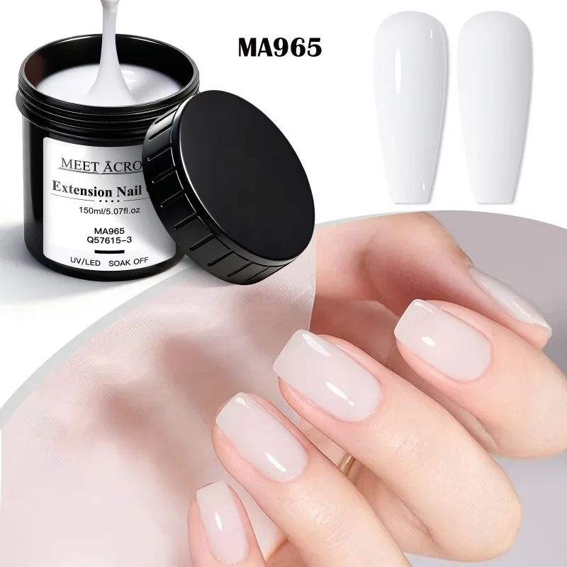 4pcs/set 150ml Large Capacity Extension Nail Gel Semi-Permanent UV/LED Gel Varnish Suitable for DIY Design Nail Art Prolong Tool