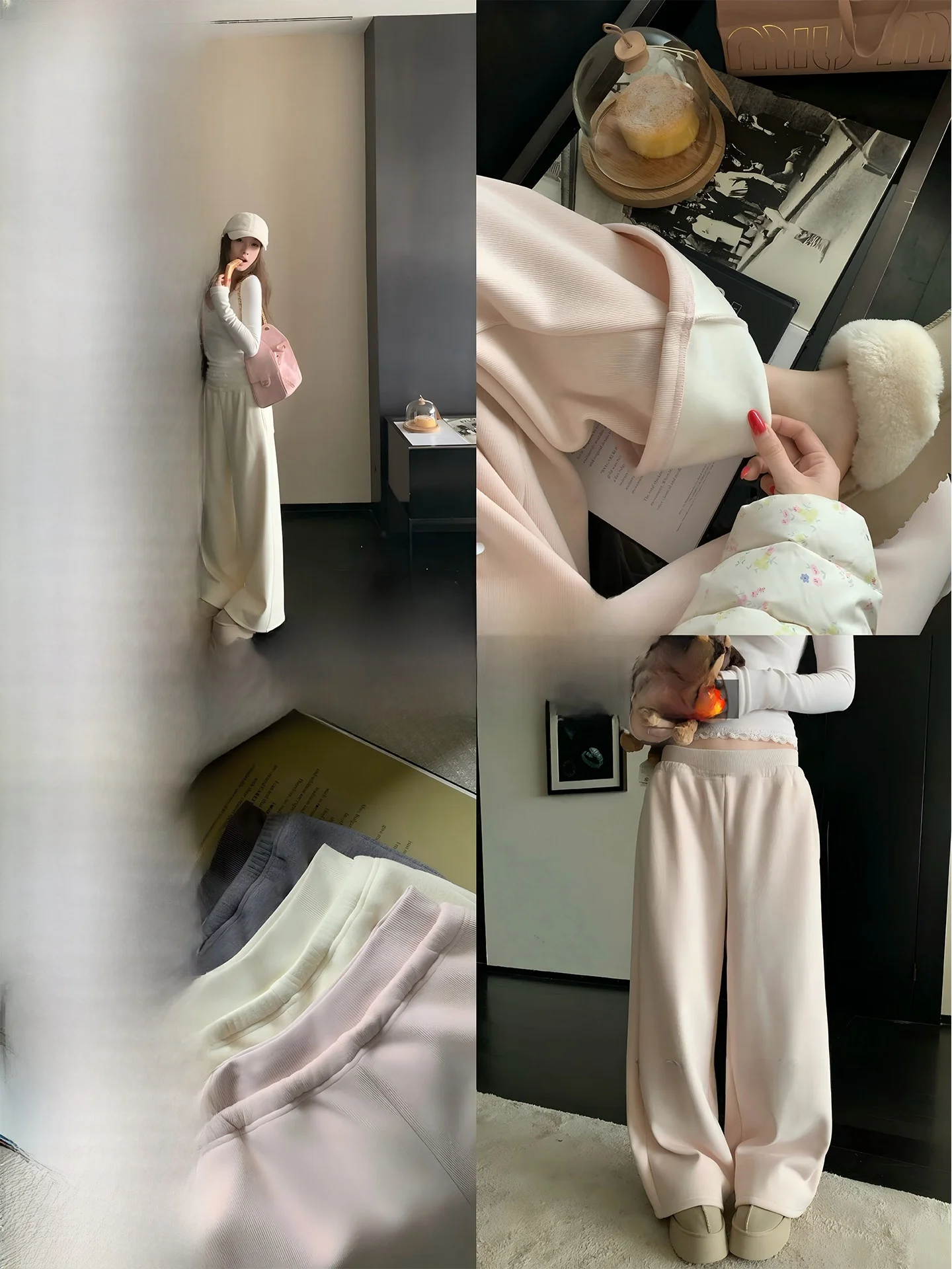 

Серебристые бархатные женские брюки с эластичным поясом, свободные, широкие, повседневные, струящиеся, с двойным поясом, с эффектом драпировки