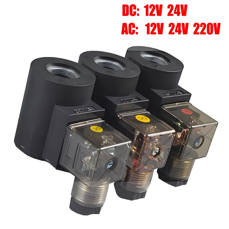Hydraulic Solenoid Valve Coil Hole Diameter 13mm 16mm Height 51mm Round DC24v DC12V Ac220v Copper Coil
