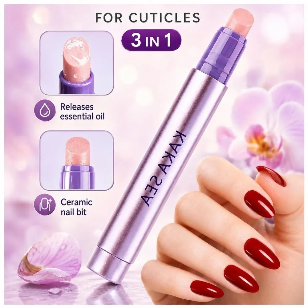 3-in-1 Design Cuticle Oil Pen Nutritional Oil Nourishing Formula Nail Repair Pen Dead Skin Remover Brittle Nail Treatment