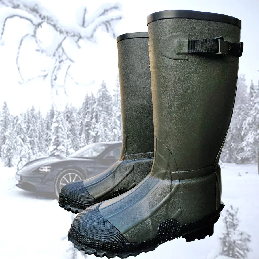 Warm Non-slip Rubber Tall Rain Boots Rain Boots Water Boots Industrial and Mining Snow Boots