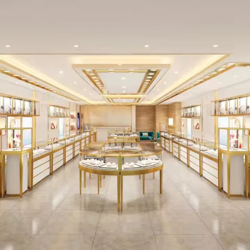 custom.Luxury Jewelry Showcases Glass Display Table With Drawers Custom Glass Jewelry Display Cabinet Retail Store Jewelry Showc