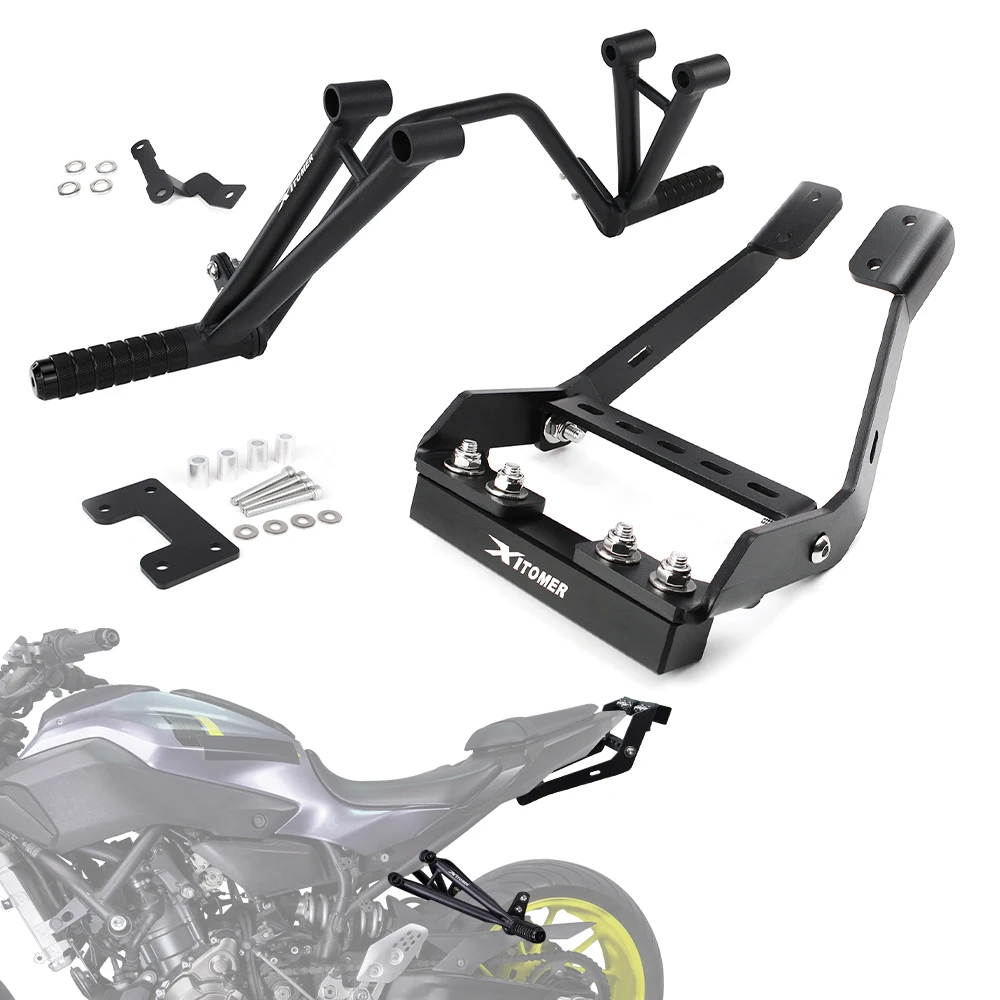 

For Yamaha FZ-07/MT-07 2014-2025 Motorbike Rear Footrests Subcage Peg Support Step Plate Stunt&Scrape Bar Rear Stunt Part 12 Bar
