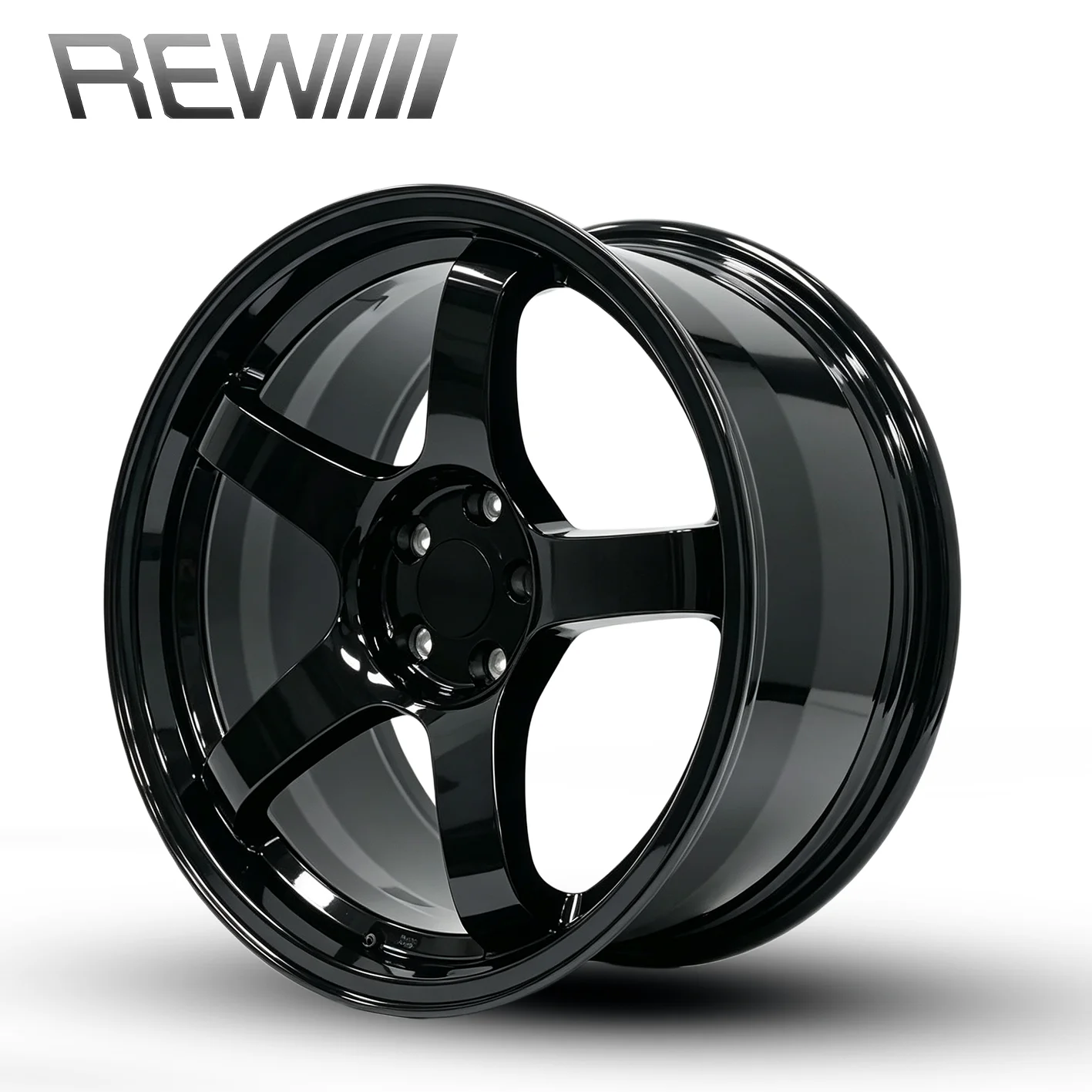 Black Wheels 18-21 Inch 5x114.3, Simple Solid Spoke Deep Concave Rims, Dynamic Balanced Stable Daily Driving Rim