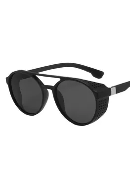 Steampunk óculos de sol feminino masculino vintage óculos redondos vapor punk retro moda óculos de sol oculus de sol