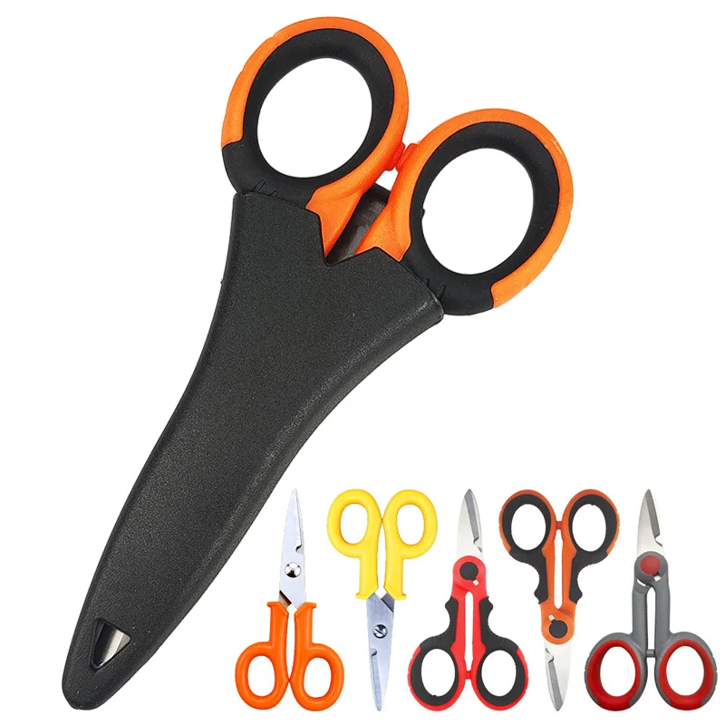 

Steel Scissors Household Shears Tools Electrician Portable Scissors Stripping Wire Plier Cut Tool For Fishing, Fabrics, Paper