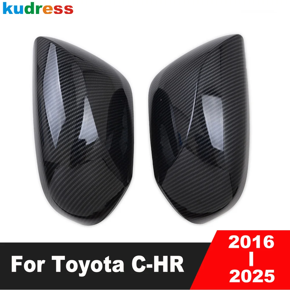 

Для Toyota C-HR CHR 2016-2022 2023 2024 2025 крышка зеркала заднего вида из углеродного волокна, накладка на боковые зеркала, крышка, автомобильные аксессуары