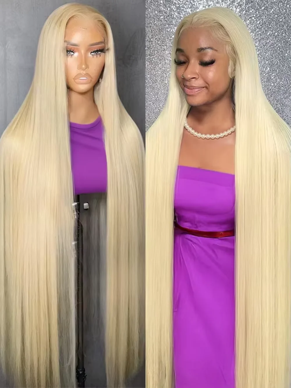 

613 Honey Blonde 13x6 HD Lace Frontal Straight Human Hair Wig 13x4 Lace Full Front 220 Density 40 46 Inch Wigs for Women