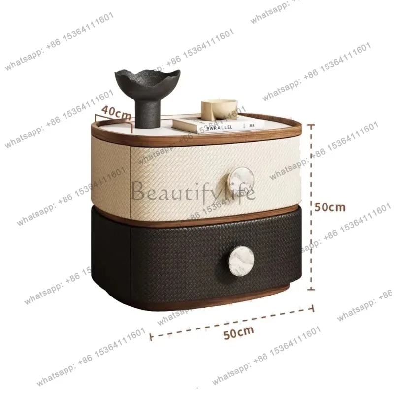 YJ Premium Nordic Nightstand Storage With Drawer Simple Luxury Nightstand Aesthetic Trendy Mesa De Cabeceira Bedroom Furniture