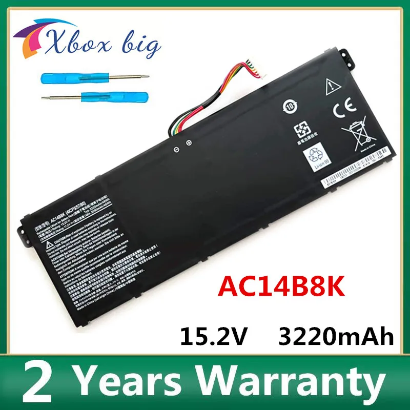 Bateria para Acer Aspire Ac14b8k Ac14b3k Acer Aspire R5571t R5-571tg S14 Cb3-511 Swift 3s F314-51 E577 Sf314-51 r 11 R3131t S14 V3371
