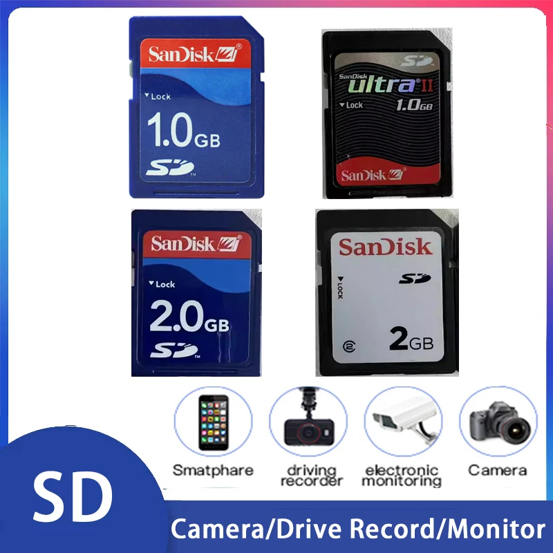 Sandisk SD 1G 2G Canon CCD Digital Camera Memory Card Multimedia 3D Printer SDHC