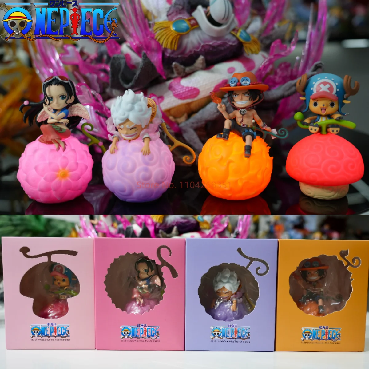 

In Stock Happy Life One Piece Devil Fruit Five Levels Nika Luffy Nightlight Anime Figure Toy Surrounding Model Desktop Toys Gift