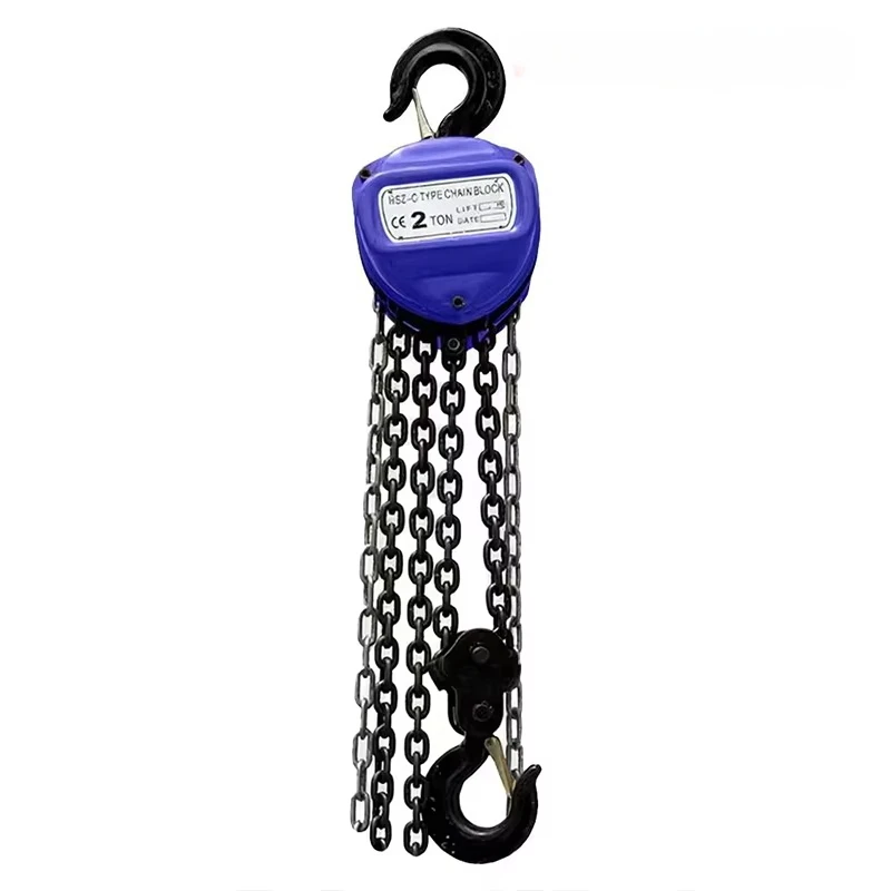 Steel Manual Chain Hoist Tackle Block Pulley Hand Hoist for Manual Lifting in Printing Shops Manufacturing Plants Farms Farms