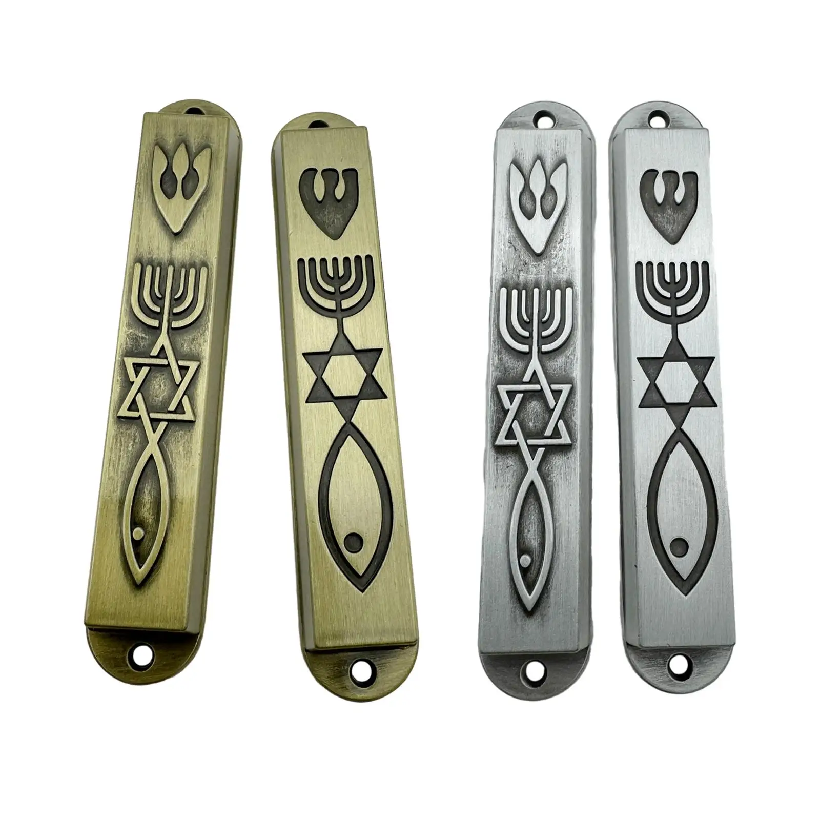 2Pcs Door Mezuzahs Messianic Housewarming Gifts Modern Decorative Home Decor Religious House Wall Art Mezuzah Plaque Crafts