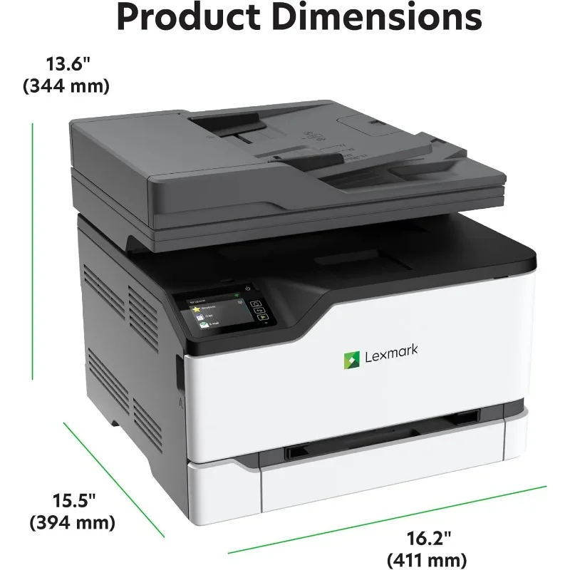 Impressora a laser multifuncional colorida Lexmark CX331adwe com tela sensível ao toque, copiadora a laser de scanner de escritório, pronto para celular, impressão duplex