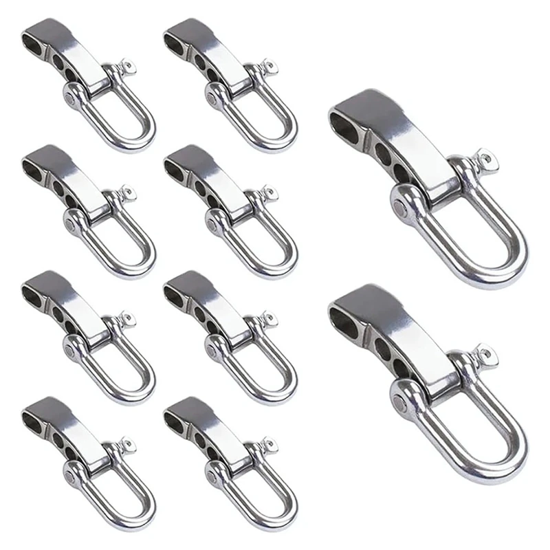 

10Pcs Paracord Bracelet Shackle Buckle, Bow Anchor Shackle Clasp D Shackle Clip Adjustable For Survival Bracelet