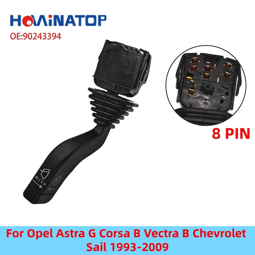 

HOWINATOP 1241131 90243394 Windshield Wiper Switch For Opel Astra G Corsa B Vectra B Chevrolet Sail 1993-2009 OEM Replacement