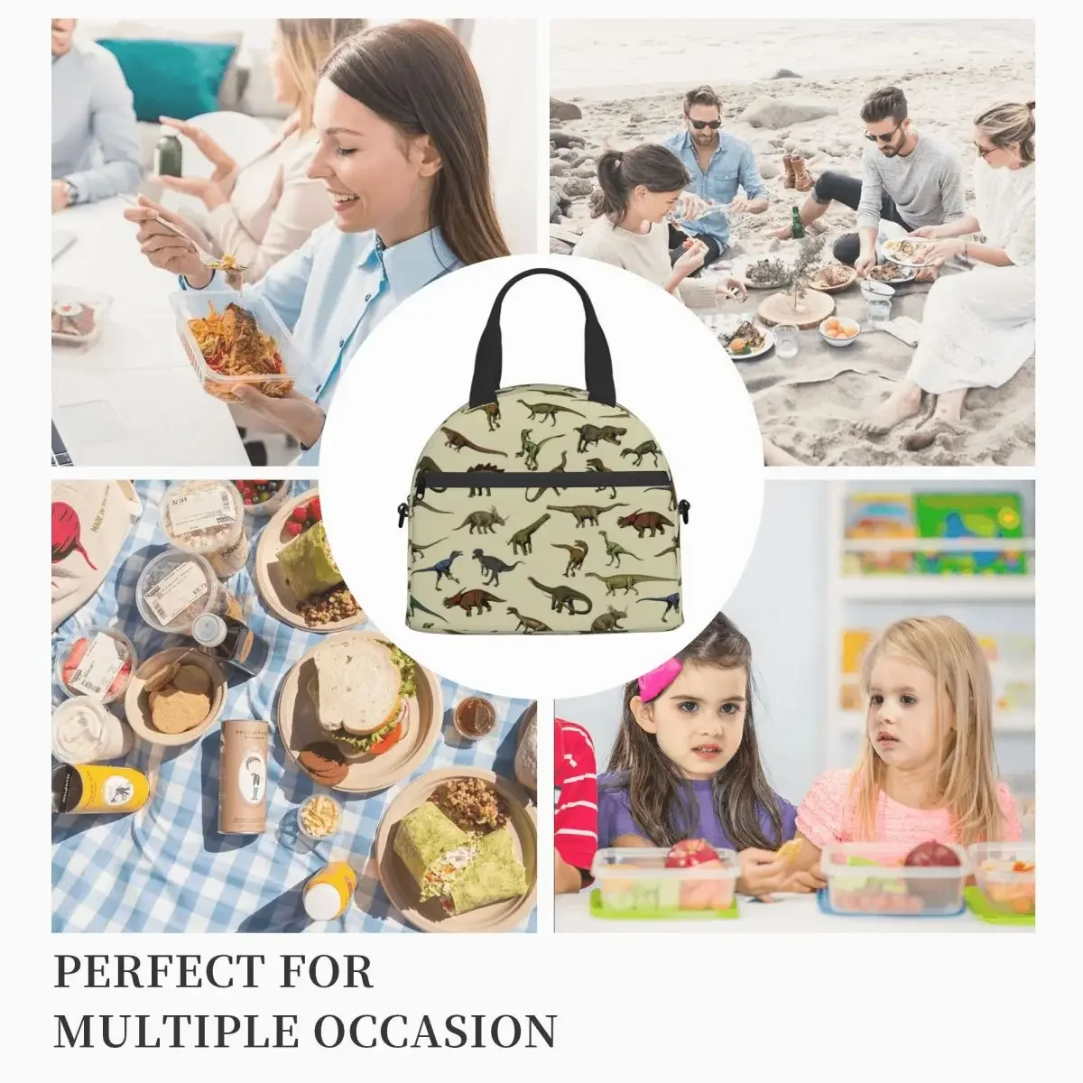 Lunch Bag With Should Strap Handle Cooler  Women Portable Food  for Work Student Thermal  Box   Fridge 