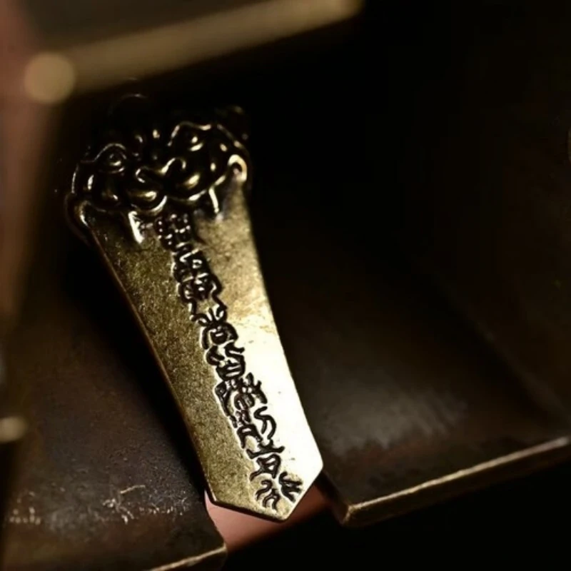 4 "الطرد الأرواح الشريرة الطاوية الصينية القديمة Ziwei taboo ثلاثة تمثال جرس رنين واضح #5