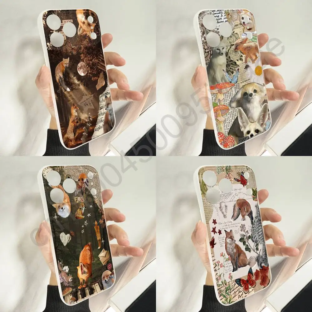 

Cute Collage FOX FOXS Phone Case For iPhone 11,16,15,14,13,17,12,Plus,E,Air,Mini,Pro,Max Magnetic Magsafe Soft Cover
