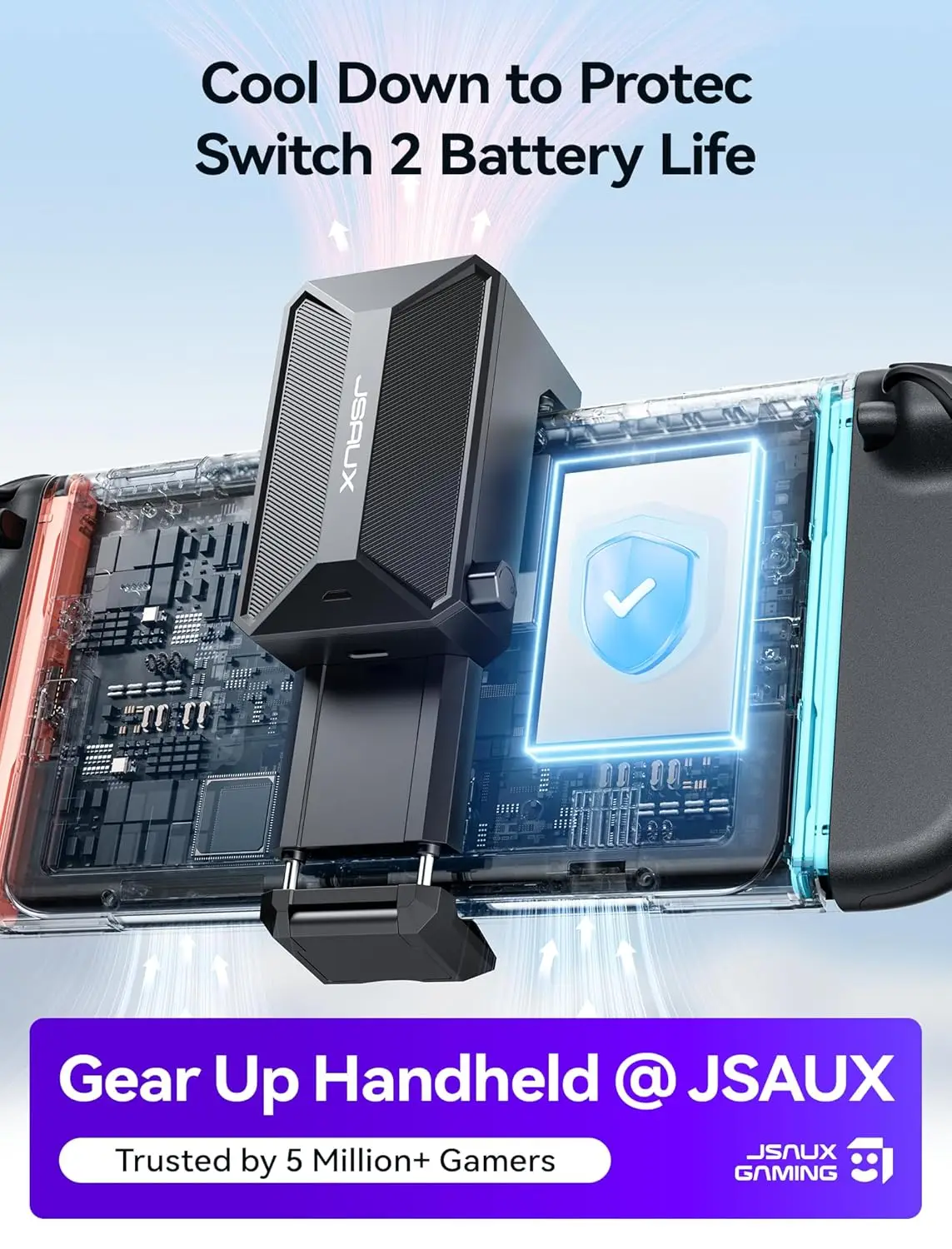 

Cooling Fan for Nintendo Switch 2, Cool Down Accessories for Switch 2, Cools to Enhance Performance &Extend Console Battery Life