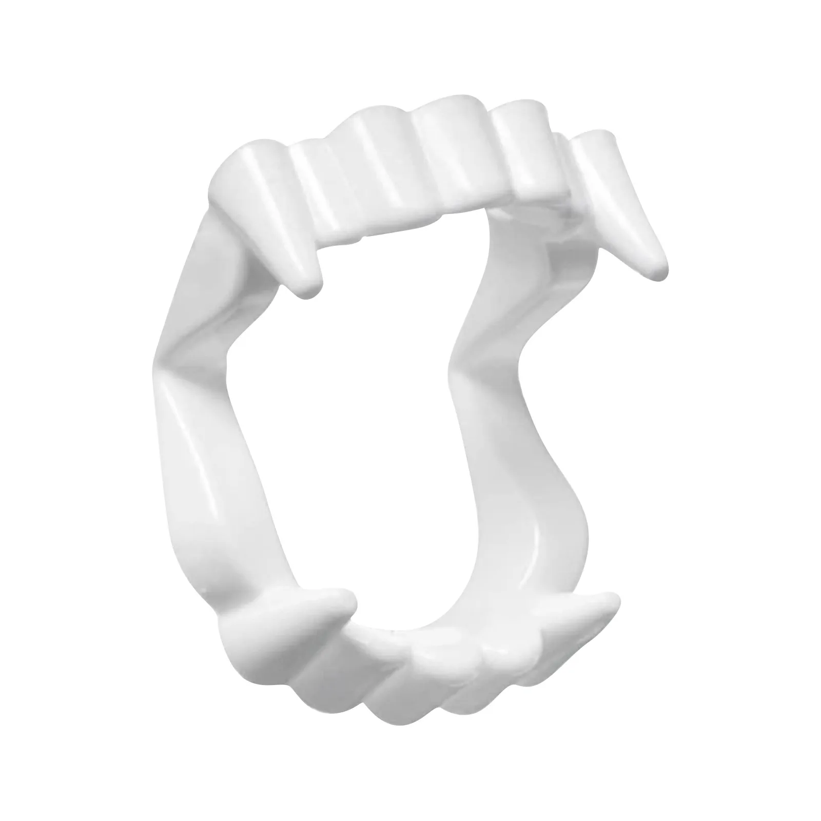 10Pcs Glow-in-the-Dark Plastic Vampire Teeth - Halloween Costume Props for Scary Party Decorations & Trick-or-Treat Accessories