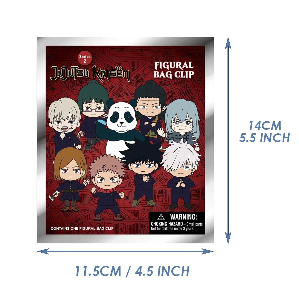 1pc Jujutsu Kaisen Officially Licensed Bulk Bag Clip Keychain Random One Megumi or Other Characters for Family and Friend Gifts