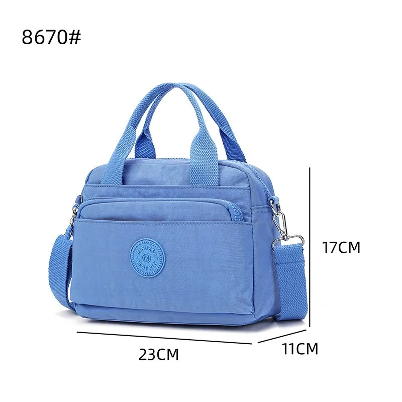 High quality women\'s portable nylon fashion casual shoulder bag crossbody bag 2023 new women\'s bag waterproof handbag 8670