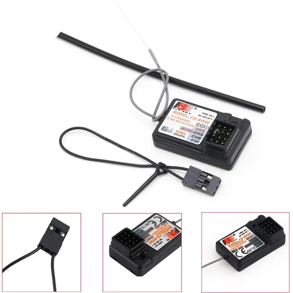 Flysky FS-GR3E FS-GR3F 3 Channel 2.4G GR3E Receiver with Failsafe waterproof for RC Car Truck Boat GT3B GR3C Upgrade Transmitter