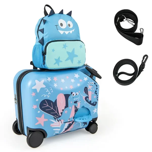 

Compact 2-Piece Kids Luggage Set with Smooth Rolling Wheels Lightweight Durable Children's Travel Suitcase