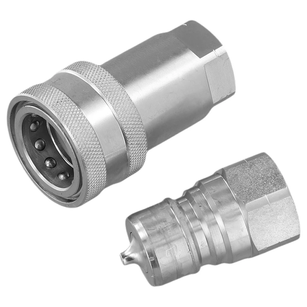1pcs NPT1/2 High Pressure Hydraulic Oil Pipe Quick Connector For For ISO Series A Couplings Male Female Threads