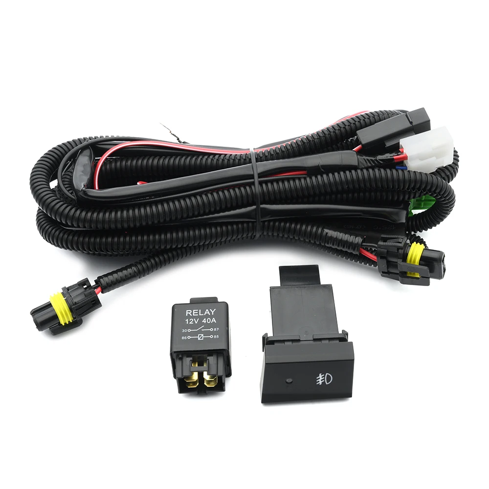 Per Hyundai Accent 1999 2000 2001 2002 2003 2004 2005 2006 H8/H10 12V 40A interruttore On/Off fendinebbia cablaggio fusibile relรจ kit
