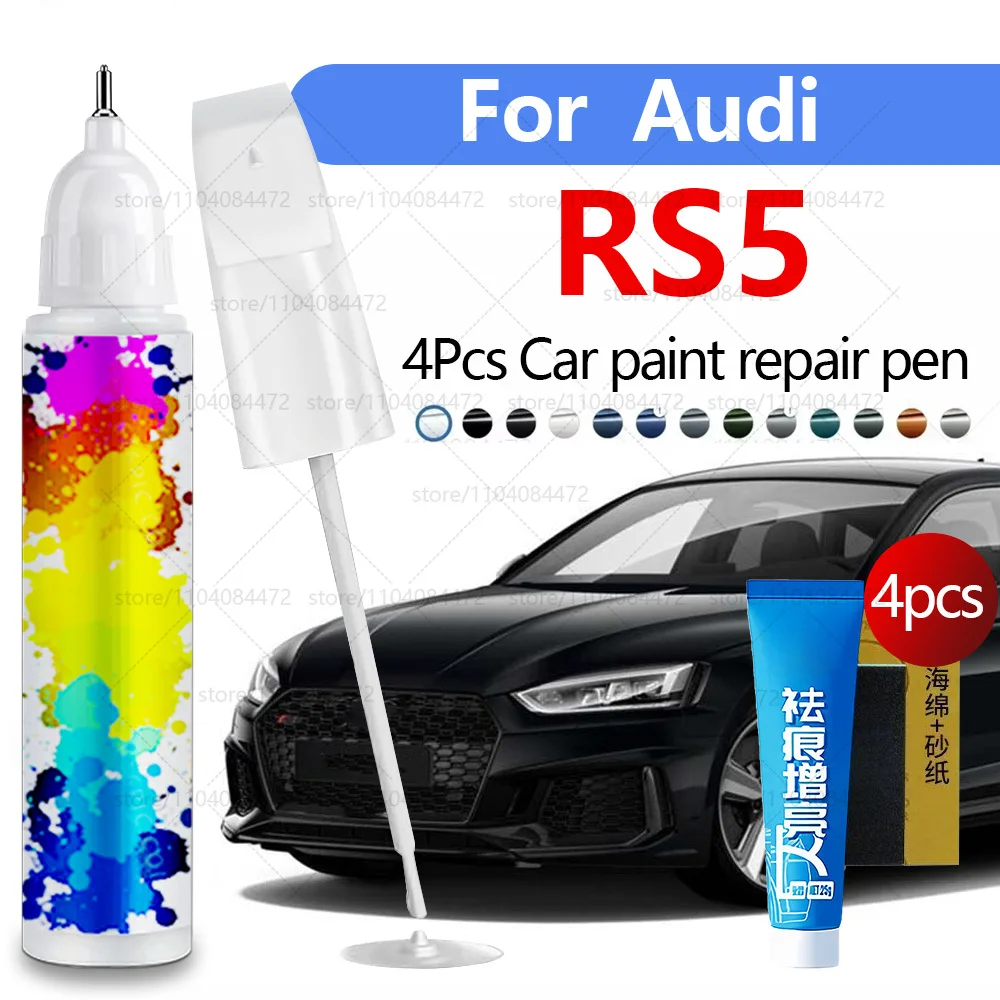 

Ручка для ремонта автомобильной краски для 2009-2025 AUDI RS5, аксессуары для ремонта царапин, 4 шт., белый LY9L, серый LX7G, зеленый LX6M, черный LY9T, красный