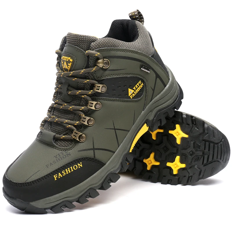 Men\'s Hiking Shoes Waterproof Wear-resistant Sports Camping Climbing Shoes Outdoor Trekking Tourism Shoe Fishing Hunting Boots