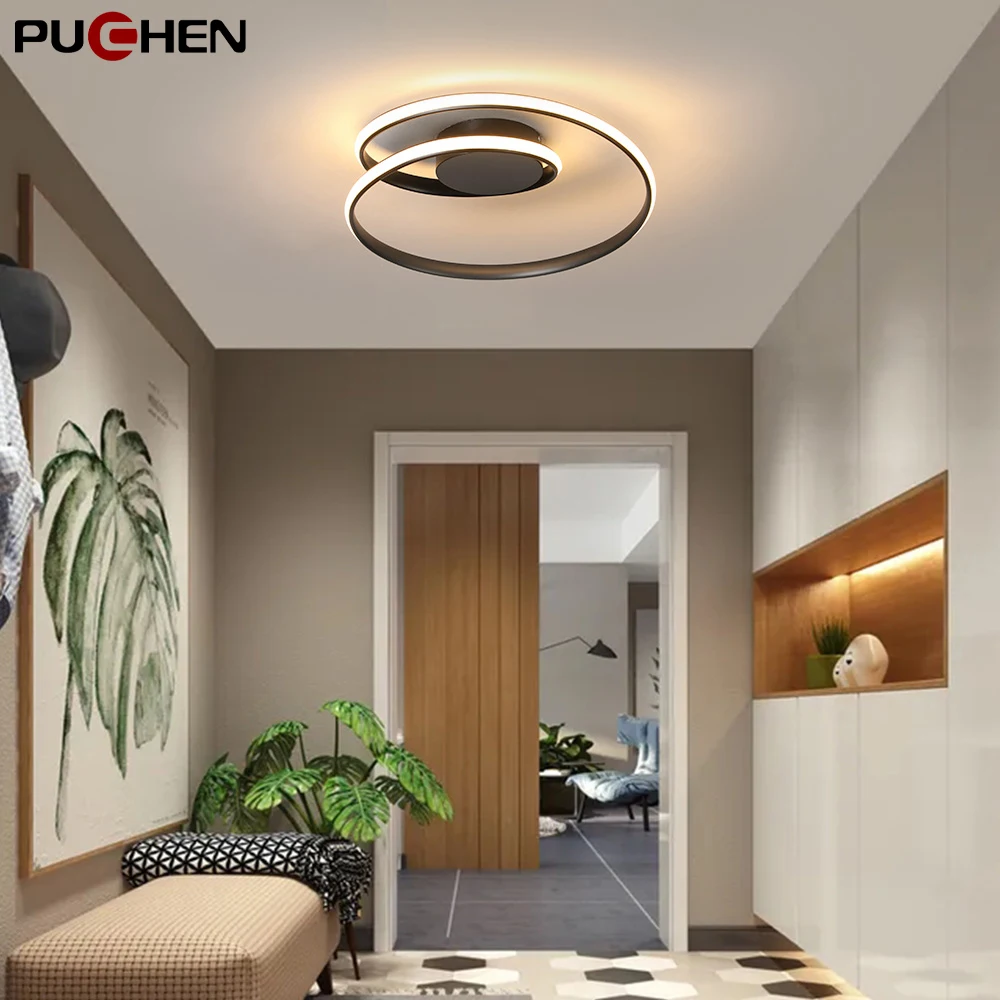 Puchen 70W Acrylic Ceiling Lamp LED Ceiling Lights Stepless Dimming Aluminum Body Home Decoration Living Room Kitchen Chandelier