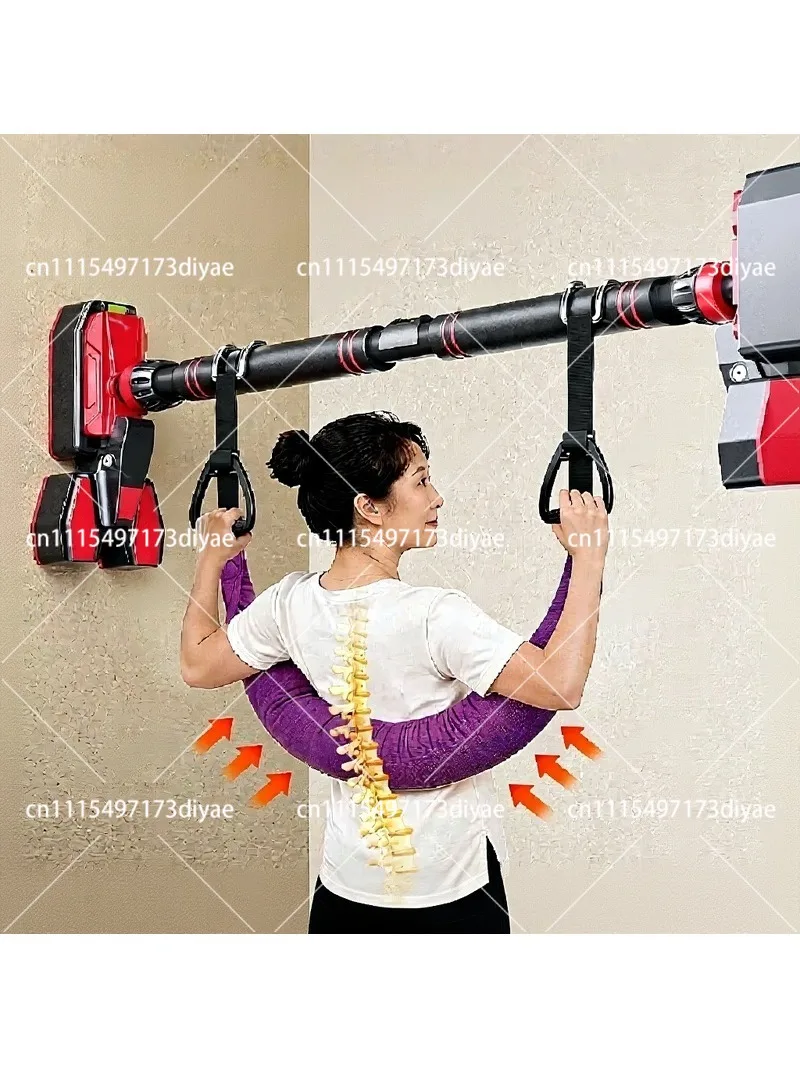 Spine Stretch Traction Belt, Door Mount Pull-Up Bar for Home Lumbar Disc Pain Relief Exercise Gear