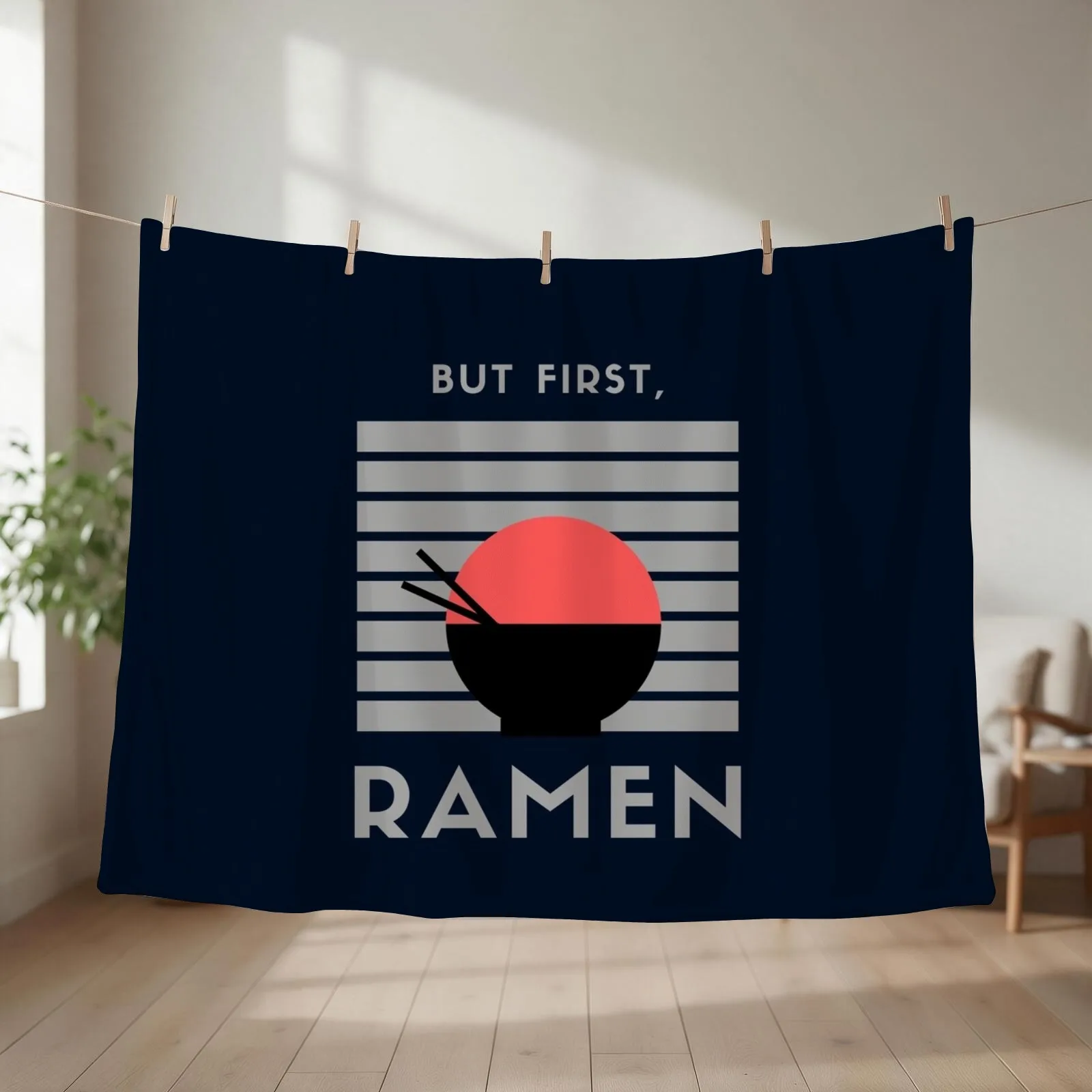 But first, Ramen! #2 Throw Blanket couch cozy soft plush fuzzy picnic outdoor blanket