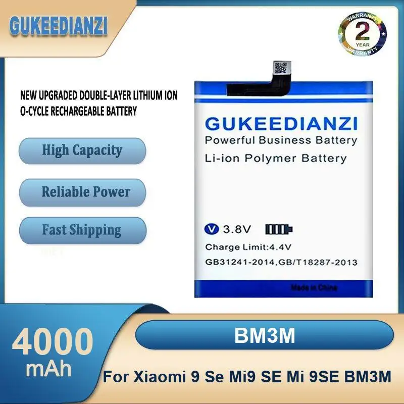 

BM3M 4000mAh High Capacity Mobile Phone Battery For Xiaomi 9 Se Mi9 SE For Mi 9SE BM3M