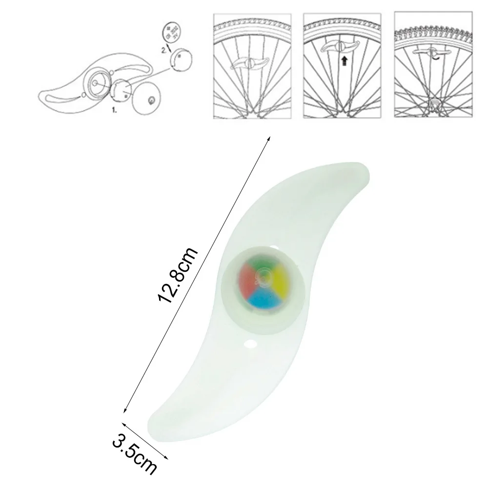 Lumière LED néon pour rayons de roue de vélo, 3 modes d\'éclairage, étanche, documents, sécurité, lumière iodée, lampe de vélo, accessoires de vélo