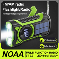 MultiPowered All-Band Radio Solar AM/FM/NOAA Weather Radio 10000mAh Hand Crank Emergency Radio Phone Charger for Outdoor Camping