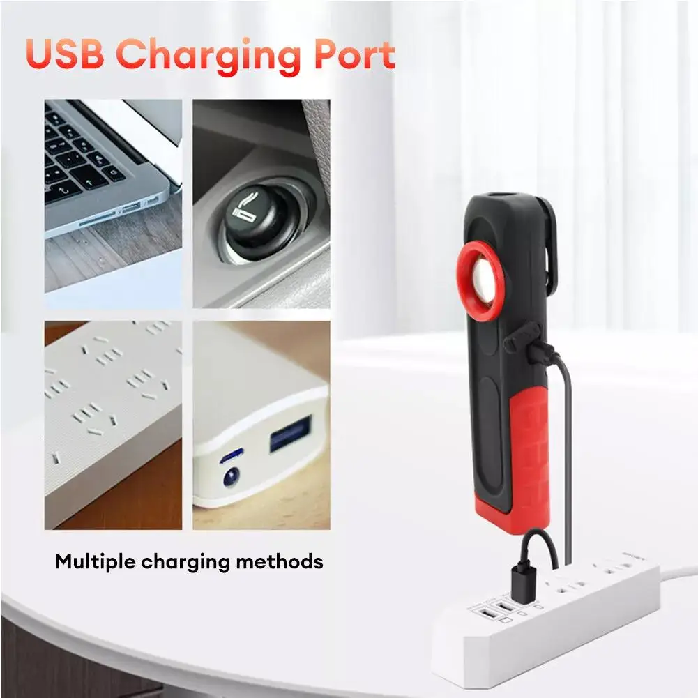 

COB Working Car Repair Light USB Flashlight Strong Multi-functional Light Adsorption Car Magnetic Emergency Tool Beauty Rep H9J5