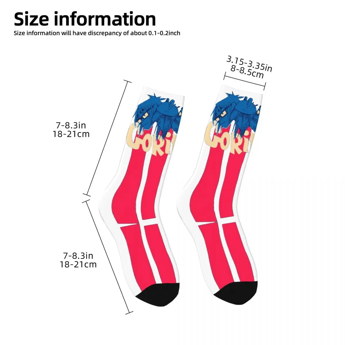 Unisex 3D Print Happy Socks, Cool Music Band, Skate, Caminhada, Street Style, Crazy Sock