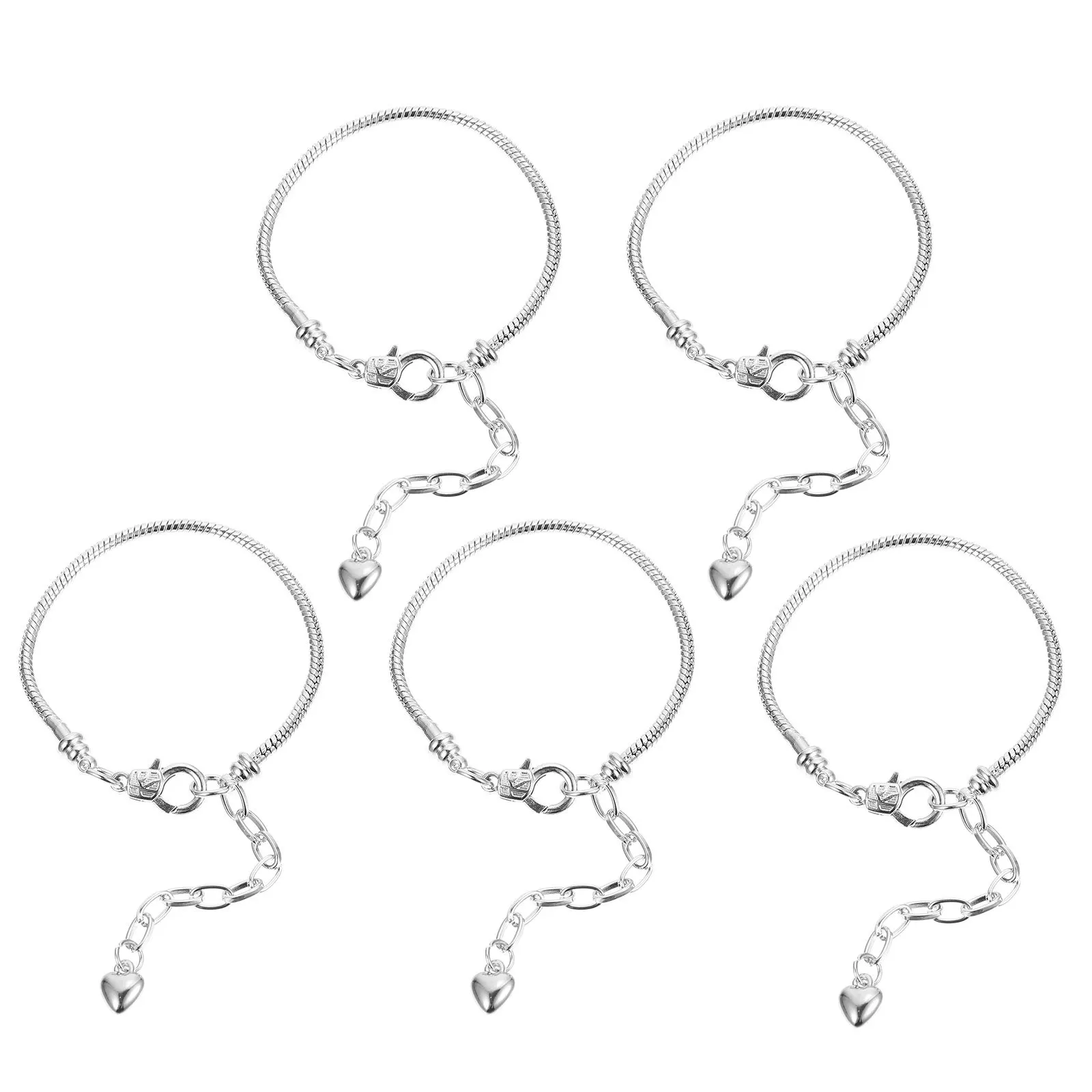 

5Pcs Snake Bone Chains Copper Bracelets Lightweight Comfortable Fine Workmanship Stylish Wrist Decor for Women Daily Party