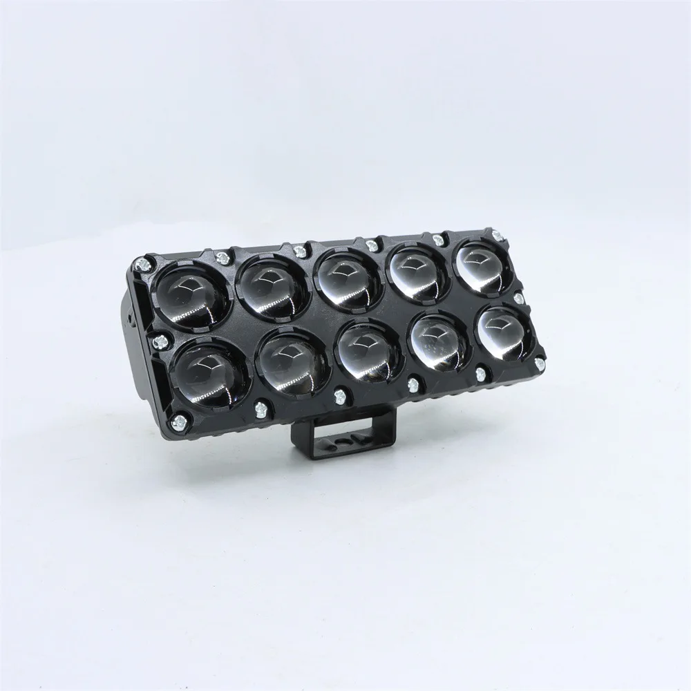 

Прожектор для мотоцикла, 10 линз, белый и желтый, двухцветный, универсальный прожектор дальнего света для мотоциклов, автомобилей, грузовиков, внедорожников UT