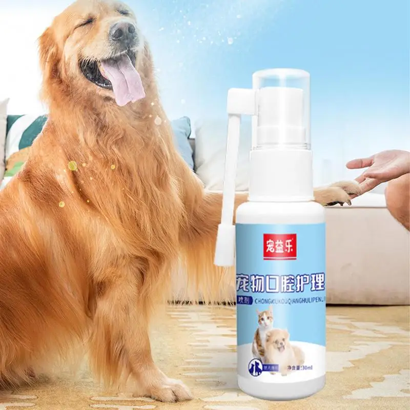 Oral Care Spray For Cats 30ml Portable Dog Teeth Rinse Fight Bad Breath Gum Health Oral Cleaning Liquid Pet Breath Care Spray