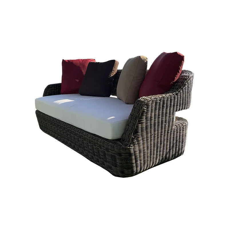 Outdoor courtyard leisure sofa combination, garden villa rattan tables and chairs