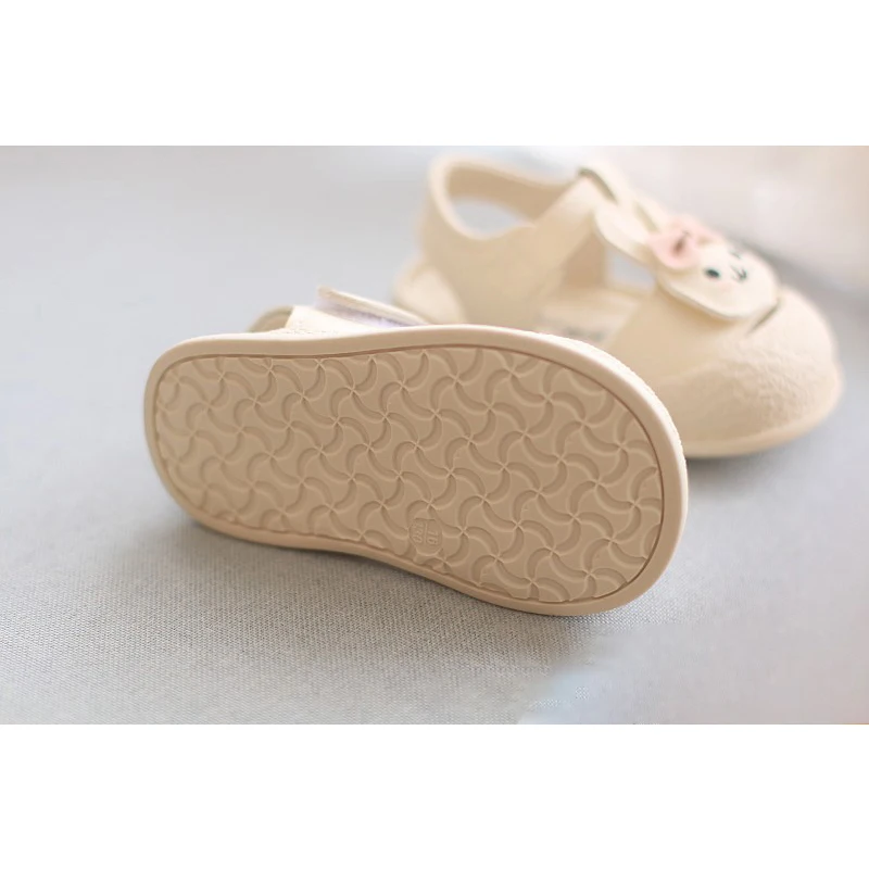 New Girls Beach Sandals Summer Children Cute Rabbit Shoes Kids Toddler Shoes Flats Anti-Slippery Soft-soled Infant Sandals