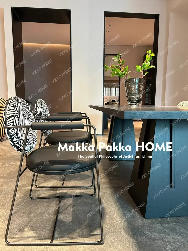 Vintage Style Black Retro Solid Wood Dining Table Minimalist Rectangular Home Use Homestay Large Board Dining Table