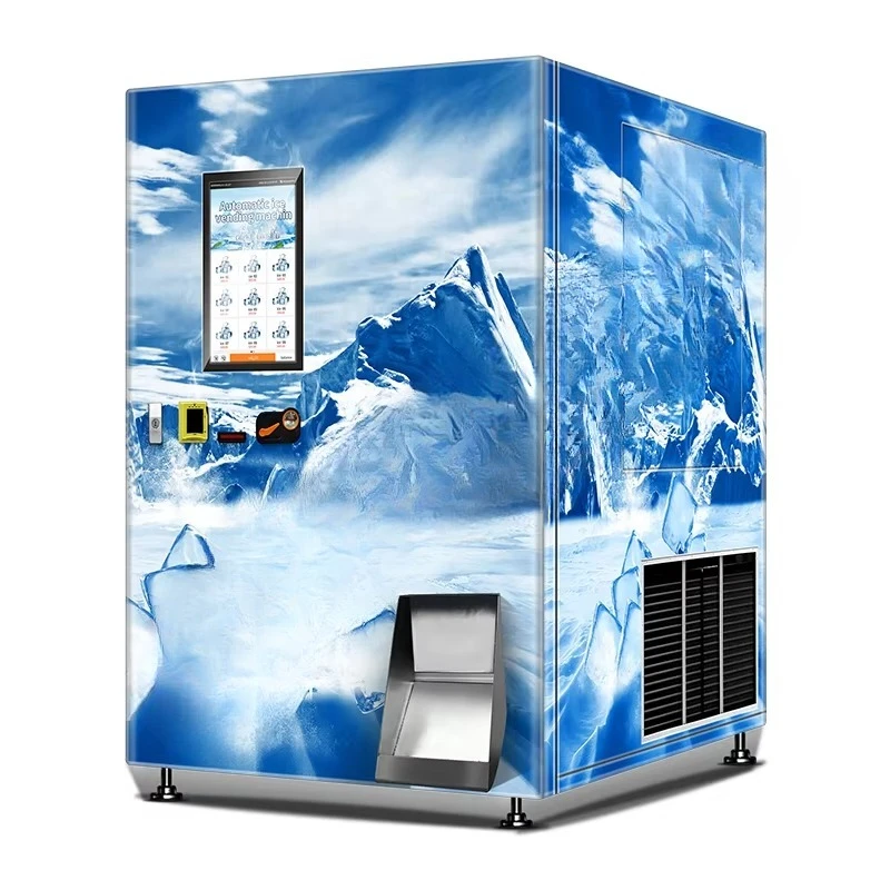 2026 - مورد آلة البيع: ماكينة صنع الثلج الأوتوماتيكية الخارجية مقاس 21.5 بوصة مع وظيفة تعبئة الأكياس الأوتوماتيكية #3