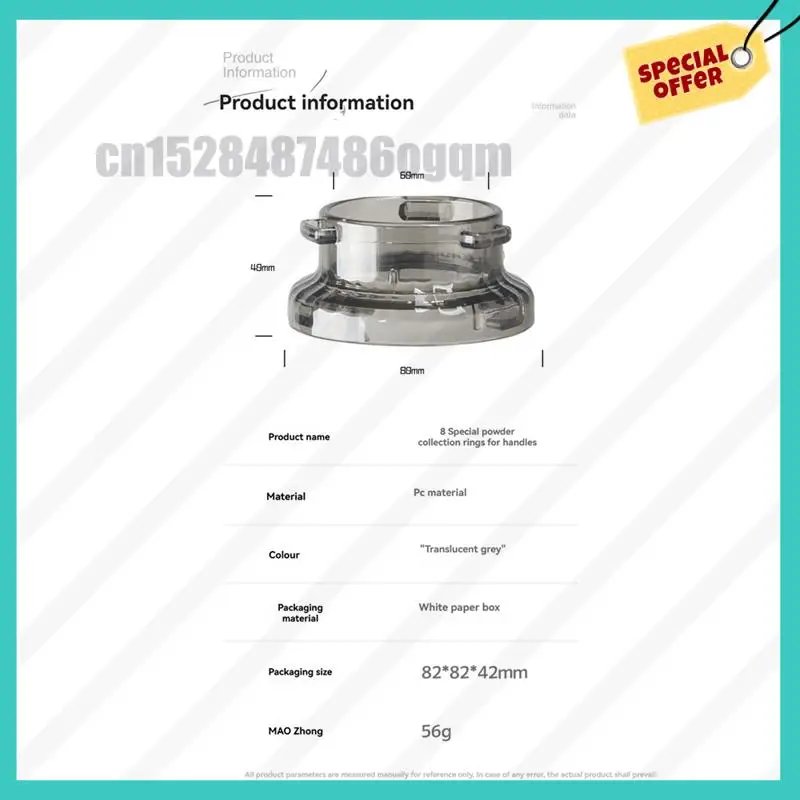 -ABJZ Anel de pó de café para máquinas de café expresso Breville Série 8 Alça de café Anel de pó anti-mosca